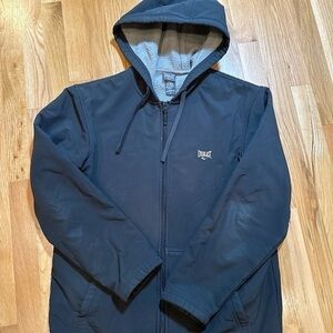 Everlast Jacket Black Zipper Front Long Sleeves Logo Soft Shell Size S‎